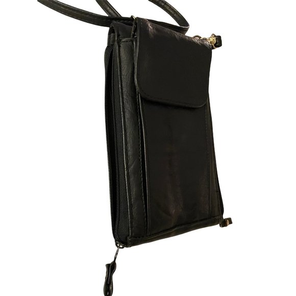 Black Moda Italia Crossbody Wallet - Picture 9 of 14